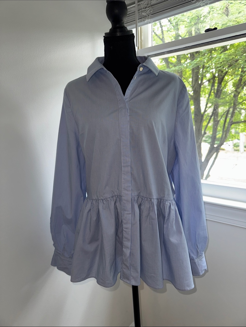💙💙💙💙💙Ted Baker London Light Blue Peplum Shirt-Blouse